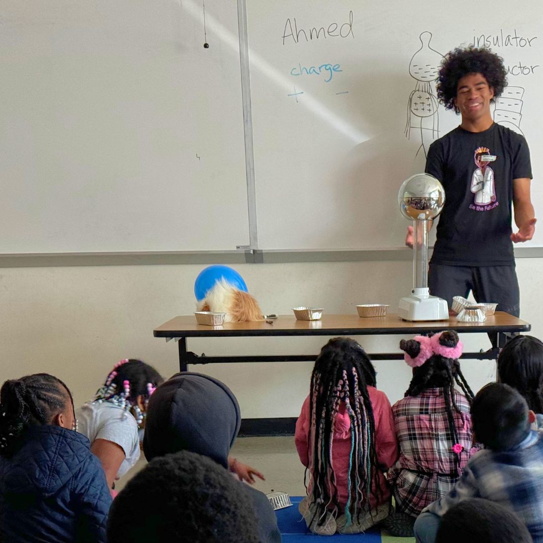 2024 newsletter, Ahmed at Reach Academy