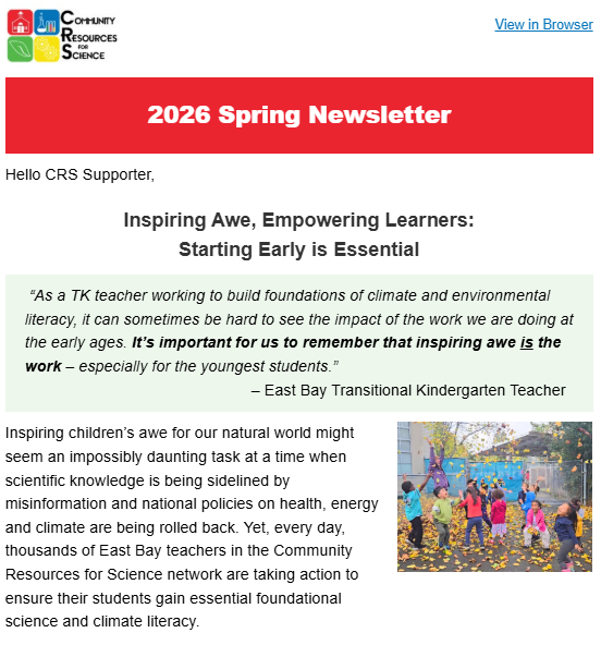 CRS Spring 2026 Newsletter