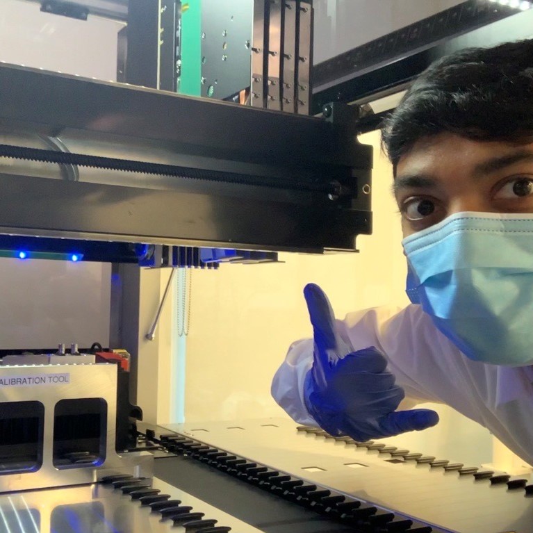 Krishna In Lab