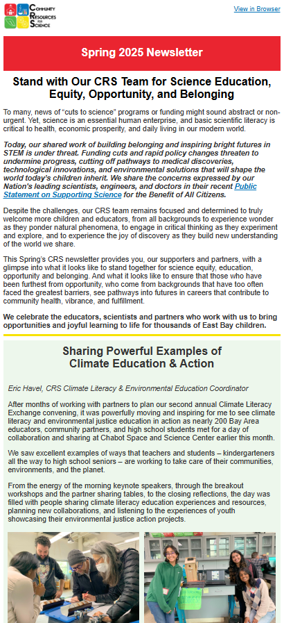 Spring 2025 Newsletter image