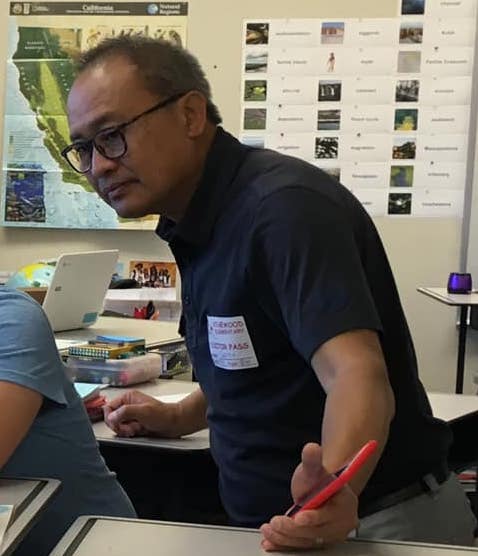 Tony So, in classroom